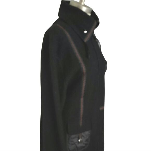 Patrice Breal Wool Short Coat Black Womens Size Medium/Large - Picture 4 of 6